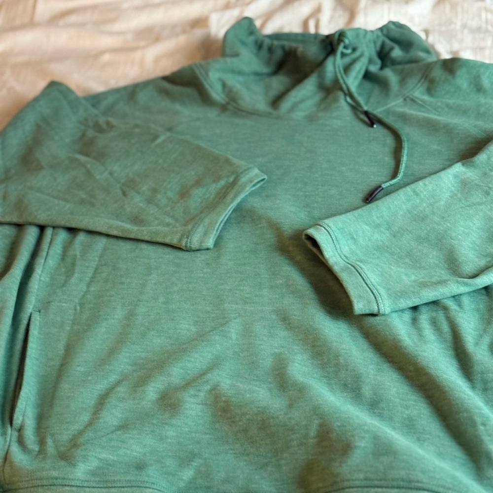 Green Pullover Mock Neck